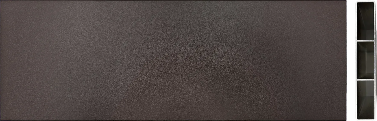 Standard alumínium kerítés léc barna színben, két merevítéssel