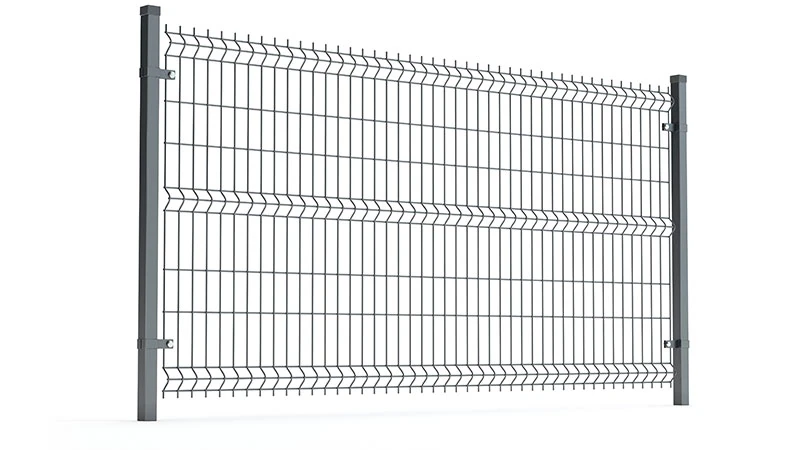 3D táblás kerítés panel és oszlop szerkezeti kialakítása